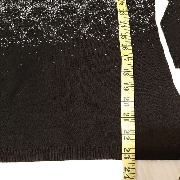 RUBY RD Silver Metallic Threading Crew Neck Black Black  PS - Picture 6 of 8